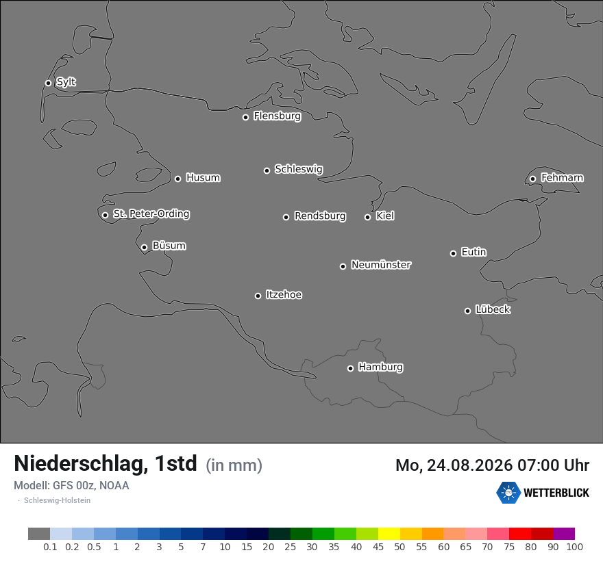 Modellkarte GFS – precip – sh
