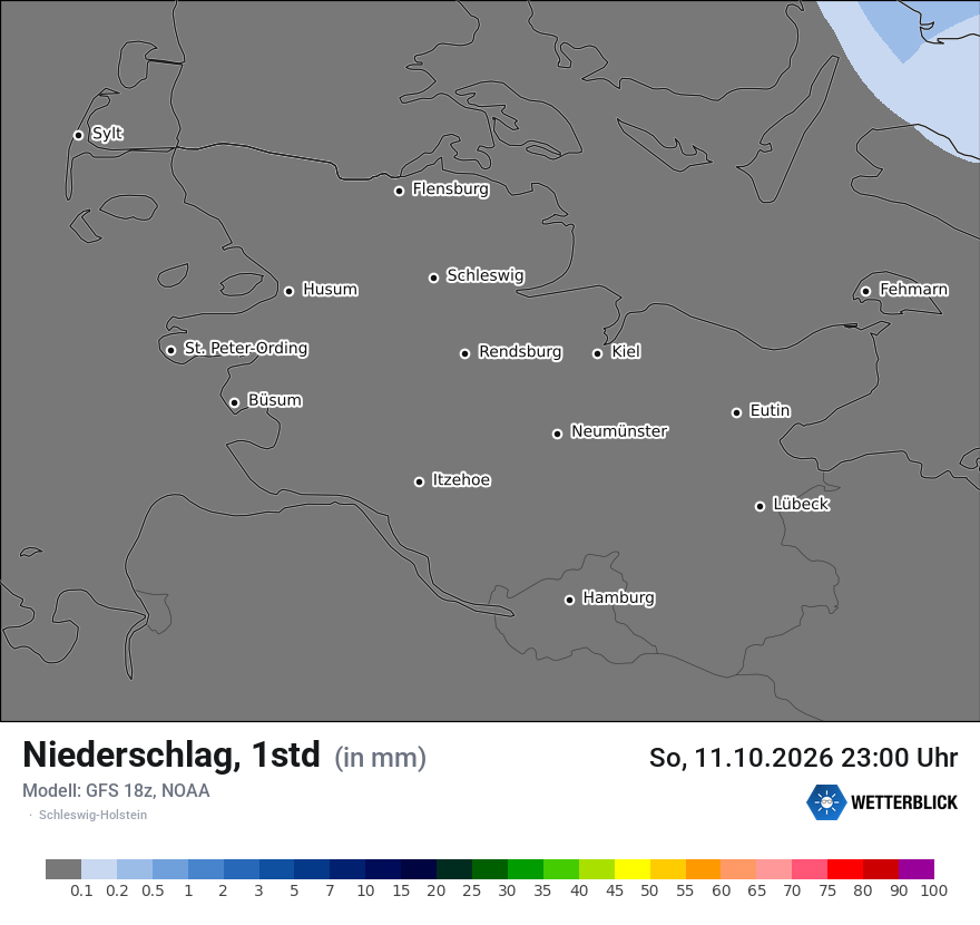 Modellkarte GFS – precip – sh