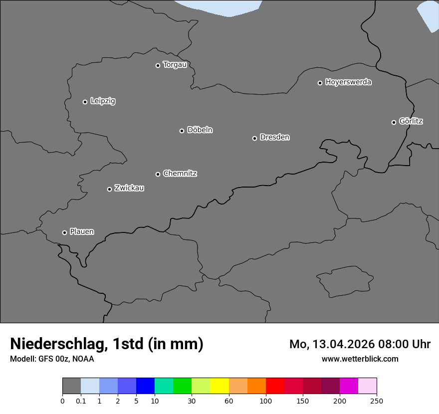 Modellkarte GFS – precip – sn