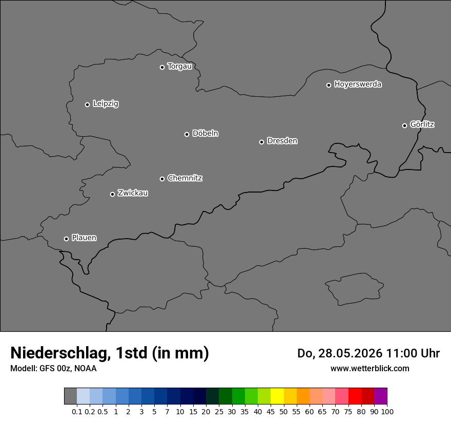Modellkarte GFS – precip – sn