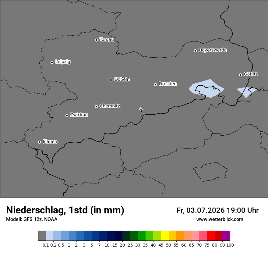 Modellkarte GFS – precip – sn