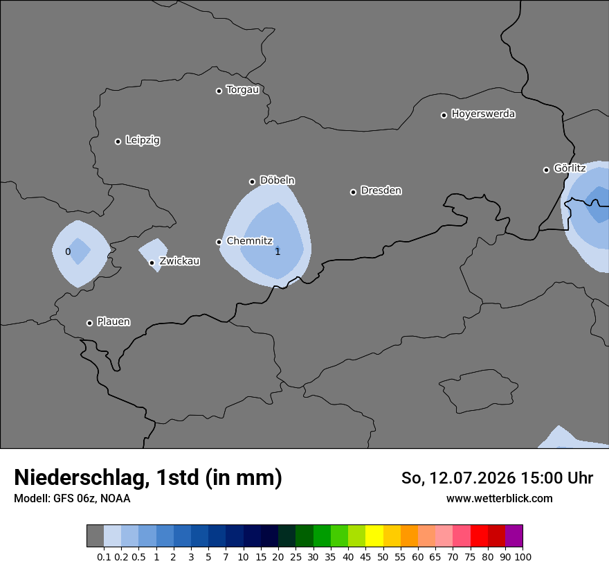 Modellkarte GFS – precip – sn