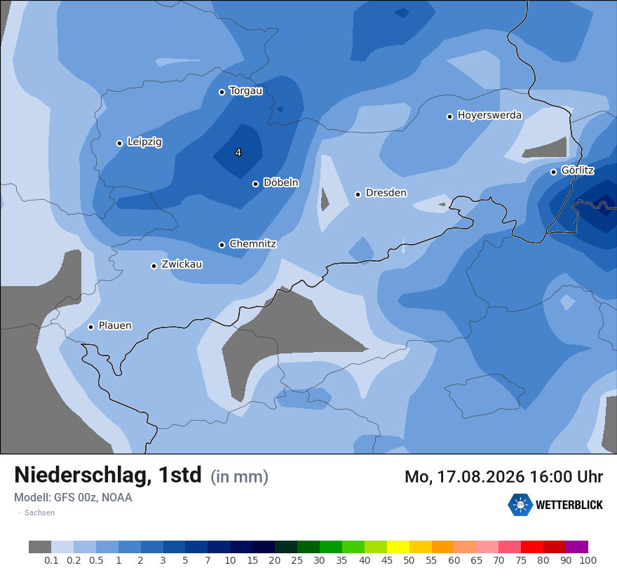 Modellkarte GFS – precip – sn