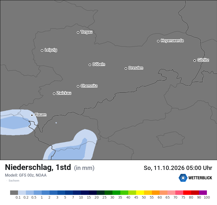 Modellkarte GFS – precip – sn