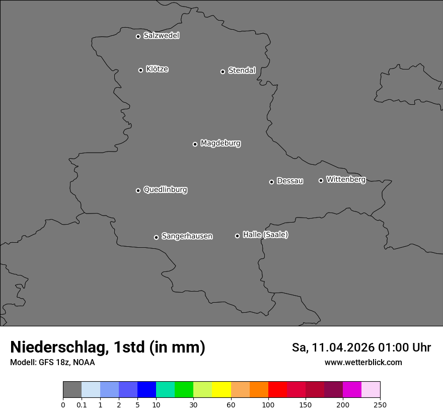 Modellkarte GFS – precip – st