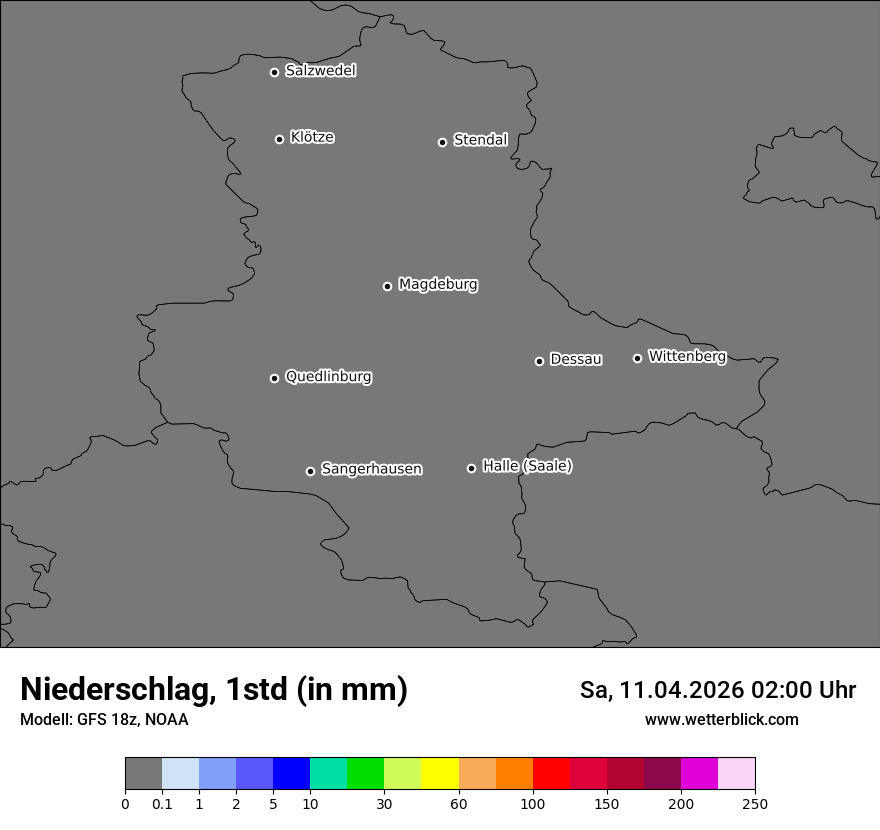Modellkarte GFS – precip – st