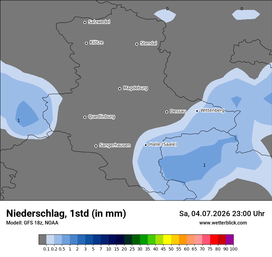 Modellkarte GFS – precip – st