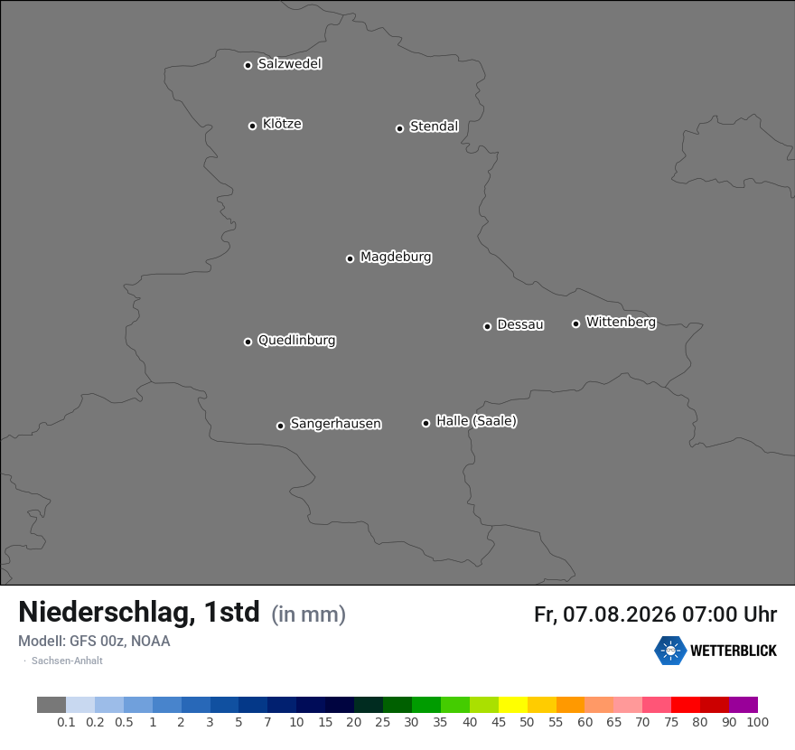 Modellkarte GFS – precip – st
