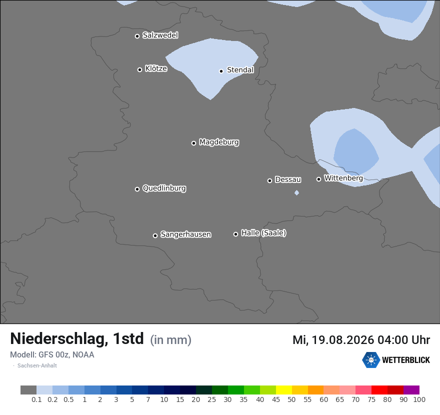 Modellkarte GFS – precip – st