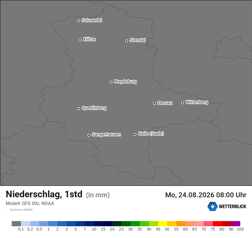 Modellkarte GFS – precip – st