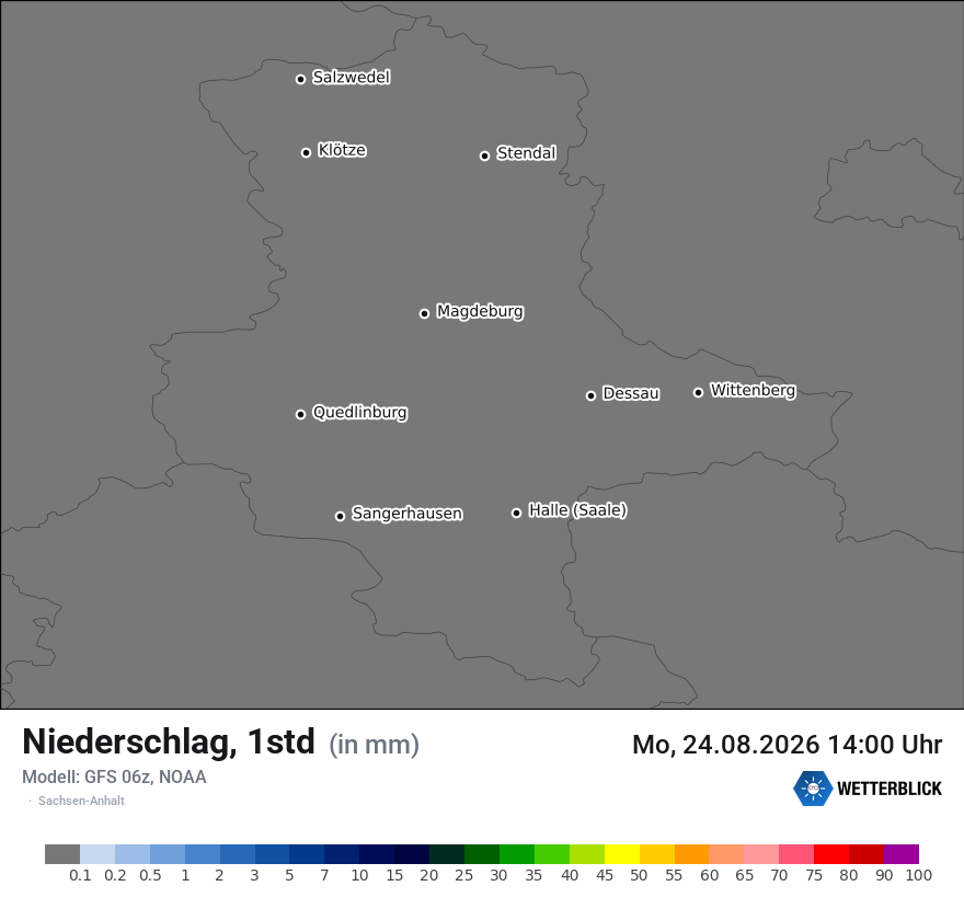 Modellkarte GFS – precip – st