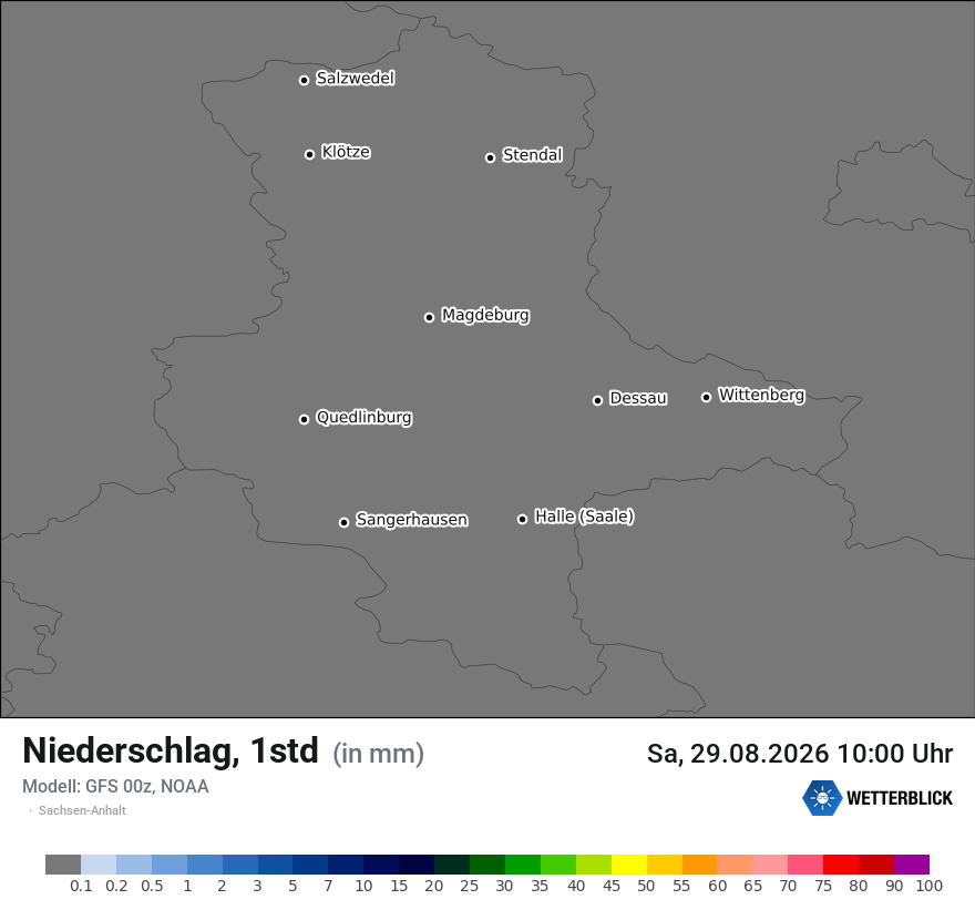 Modellkarte GFS – precip – st