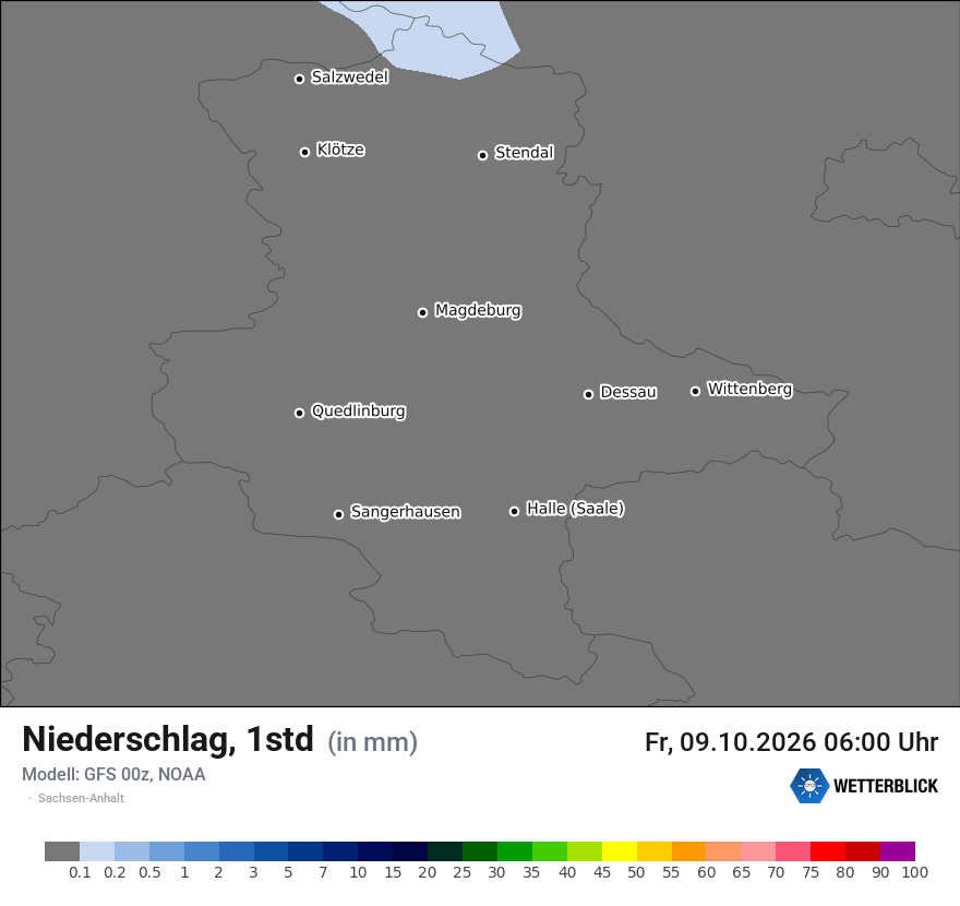 Modellkarte GFS – precip – st