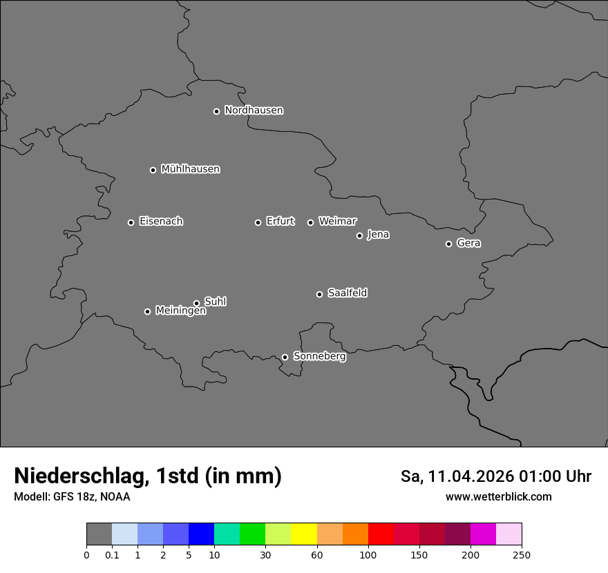 Modellkarte GFS – precip – th