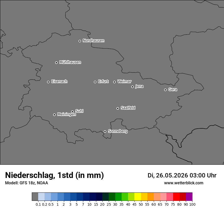 Modellkarte GFS – precip – th