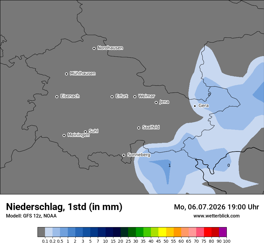 Modellkarte GFS – precip – th