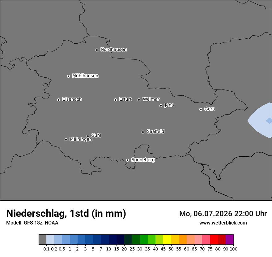Modellkarte GFS – precip – th