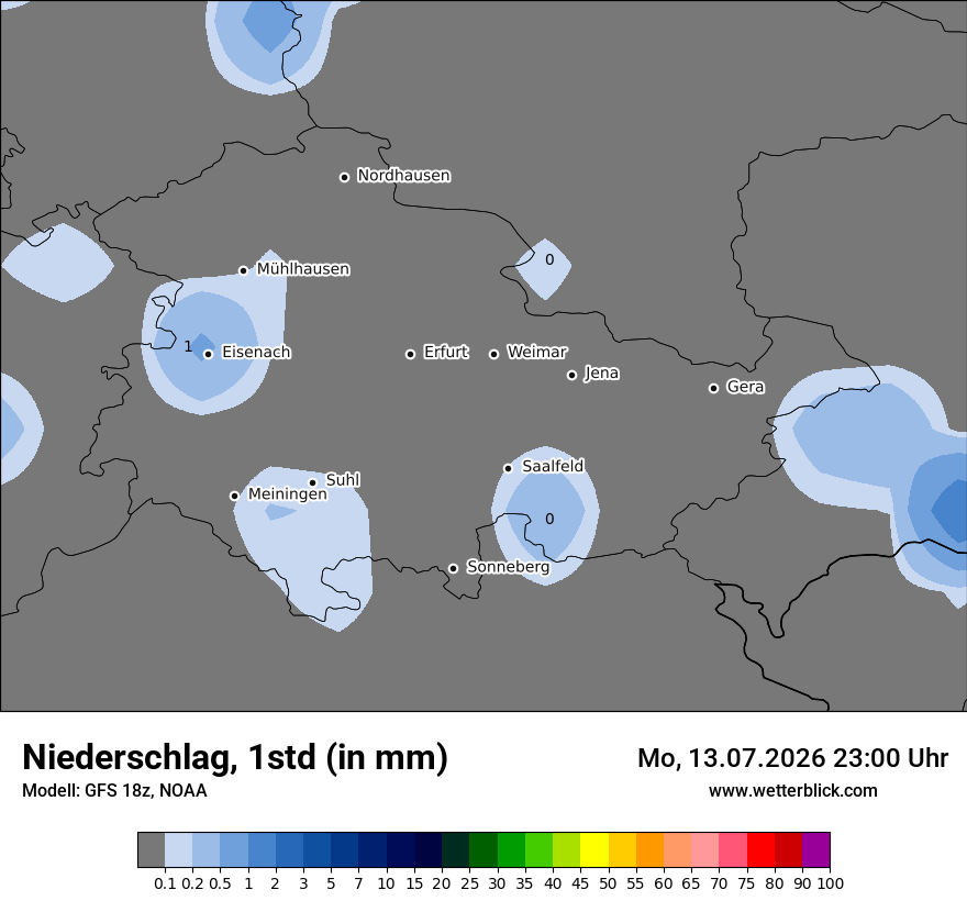 Modellkarte GFS – precip – th