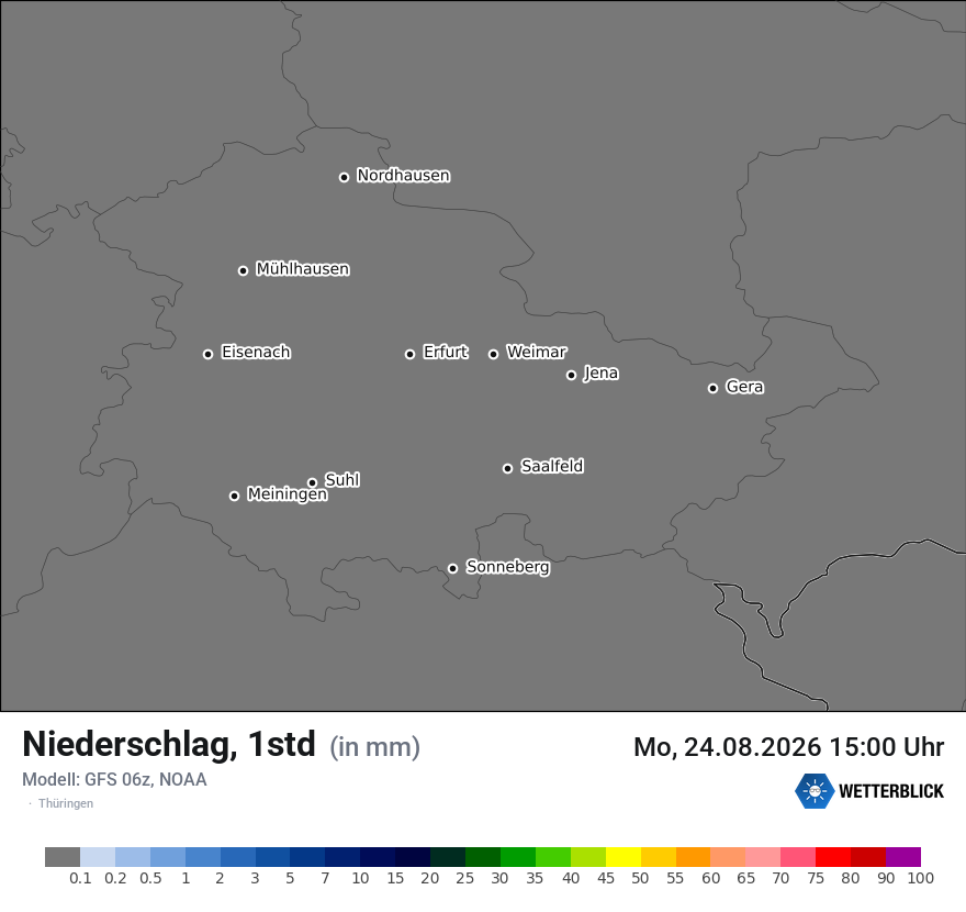 Modellkarte GFS – precip – th