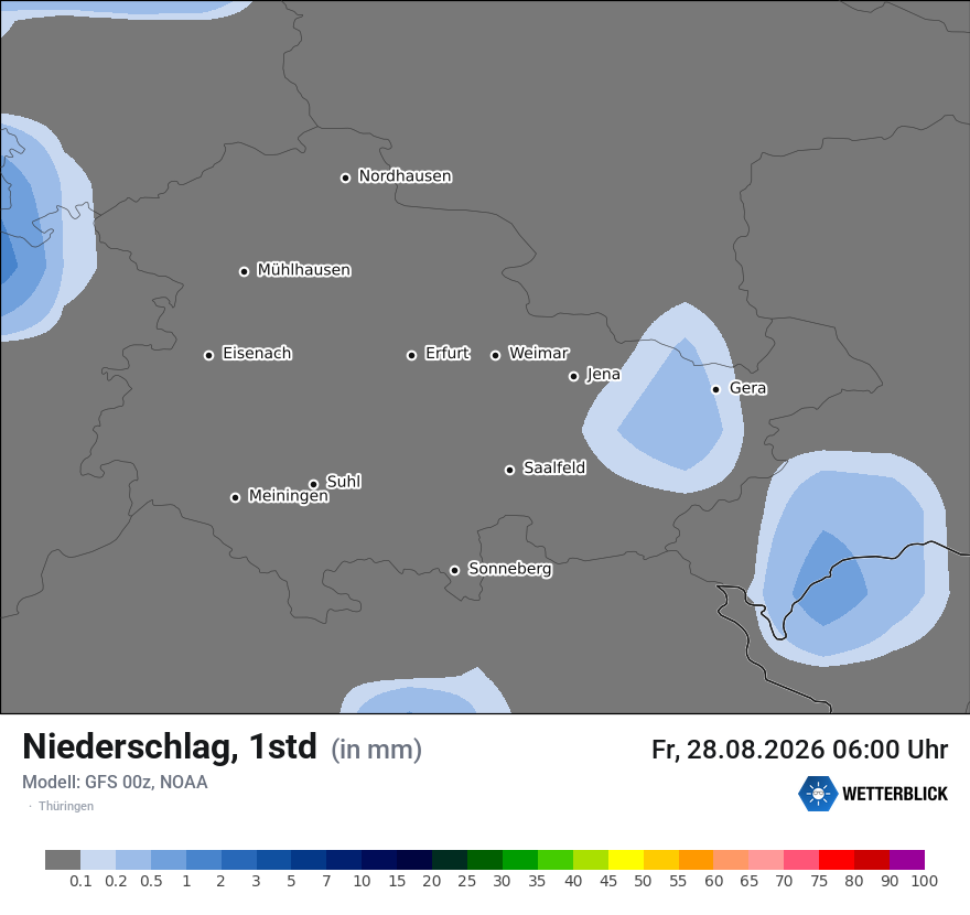 Modellkarte GFS – precip – th