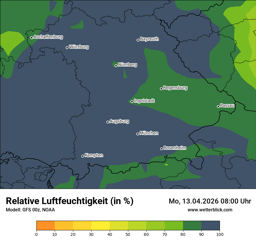 Modellkarte GFS – relhum – by