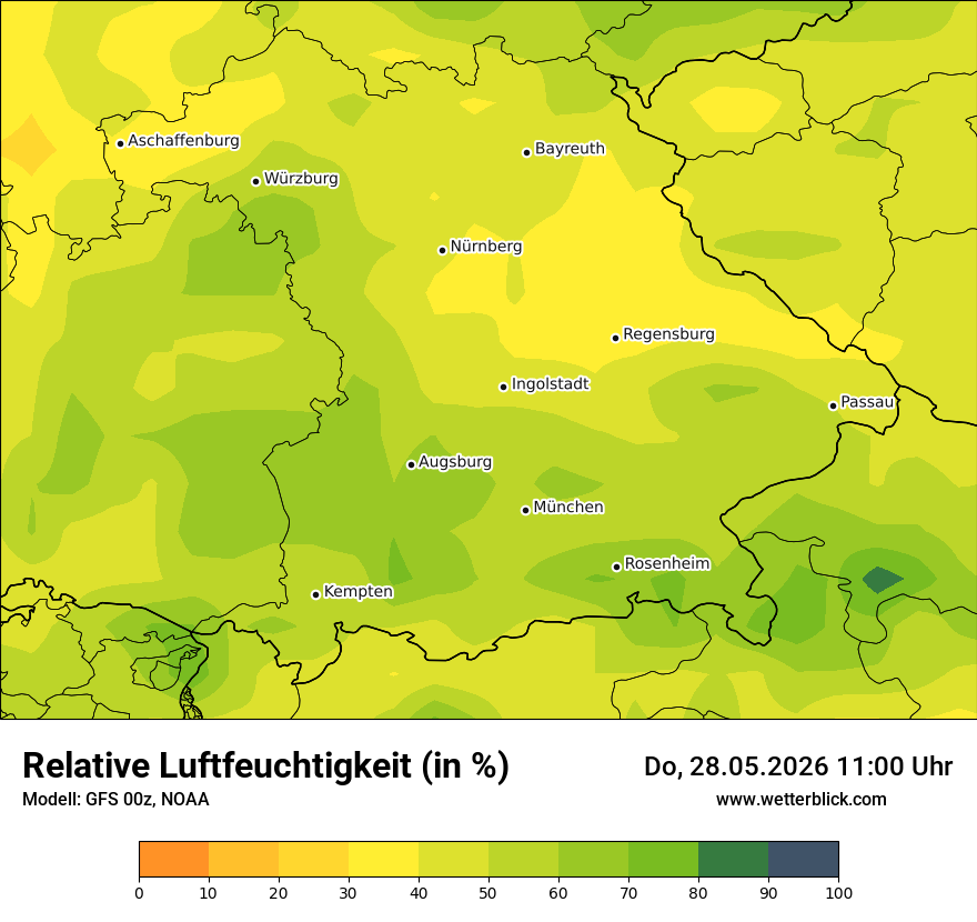 Modellkarte GFS – relhum – by