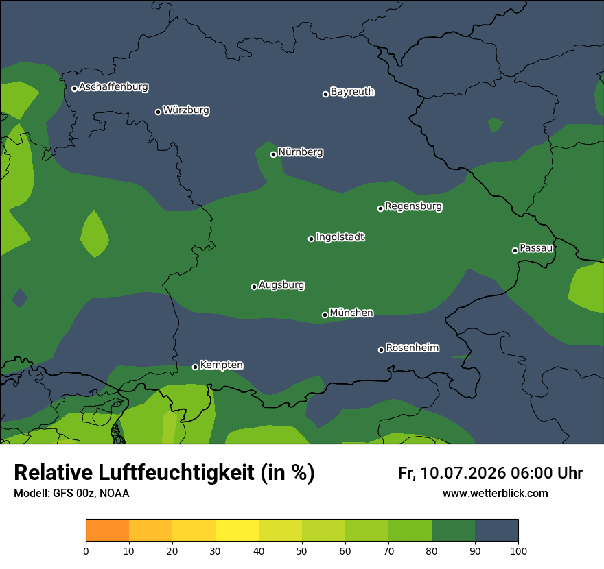 Modellkarte GFS – relhum – by