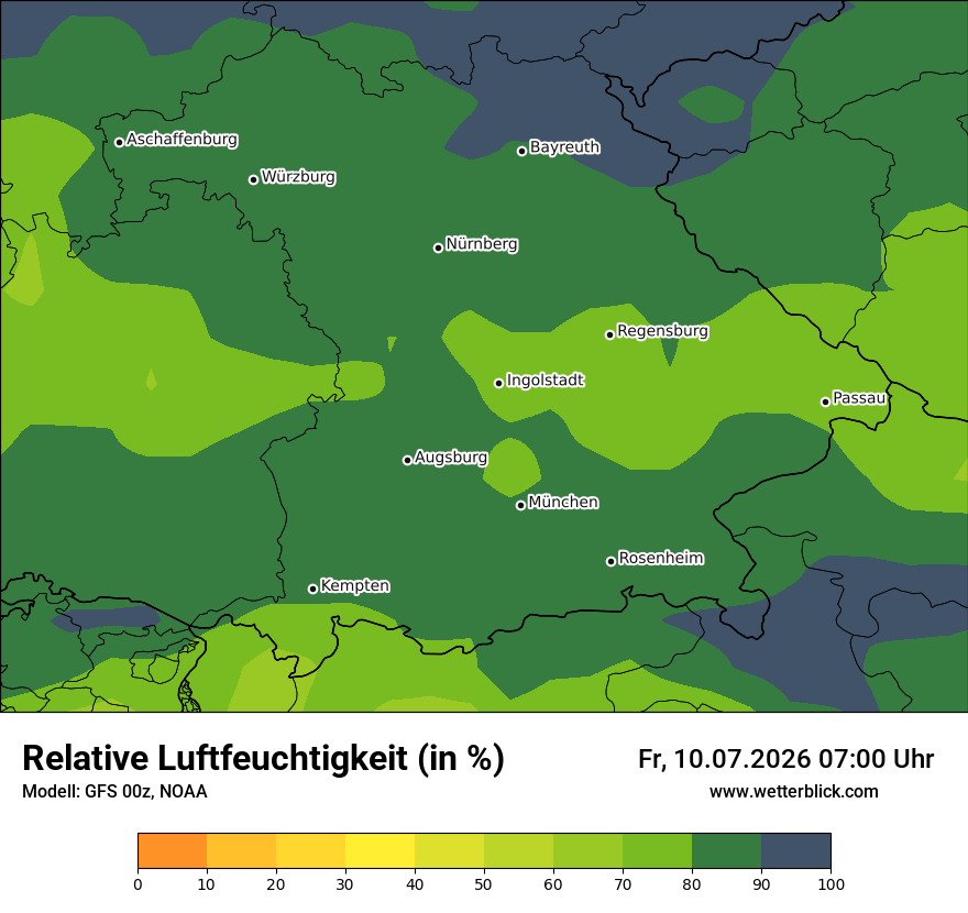 Modellkarte GFS – relhum – by
