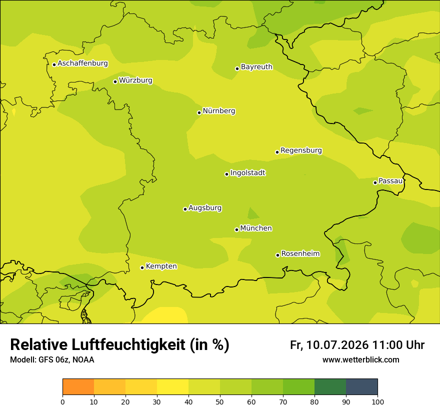Modellkarte GFS – relhum – by