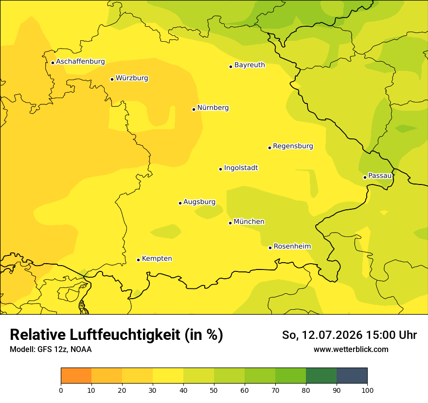 Modellkarte GFS – relhum – by