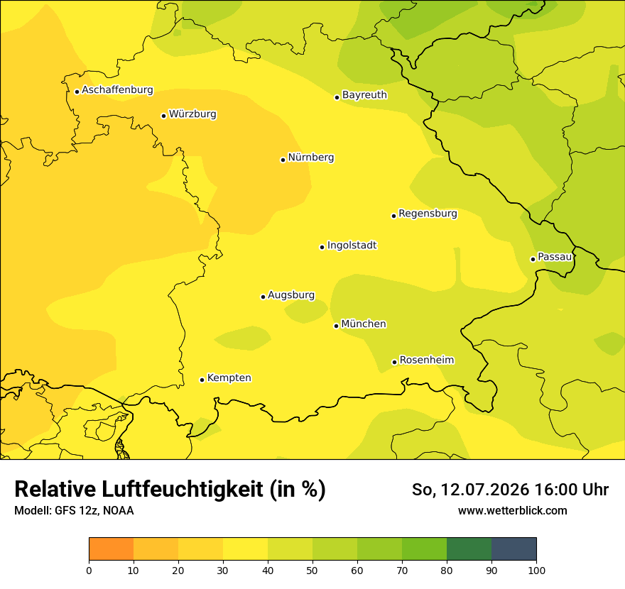 Modellkarte GFS – relhum – by