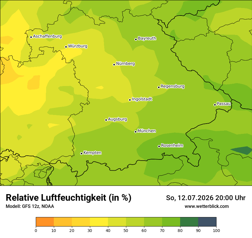 Modellkarte GFS – relhum – by