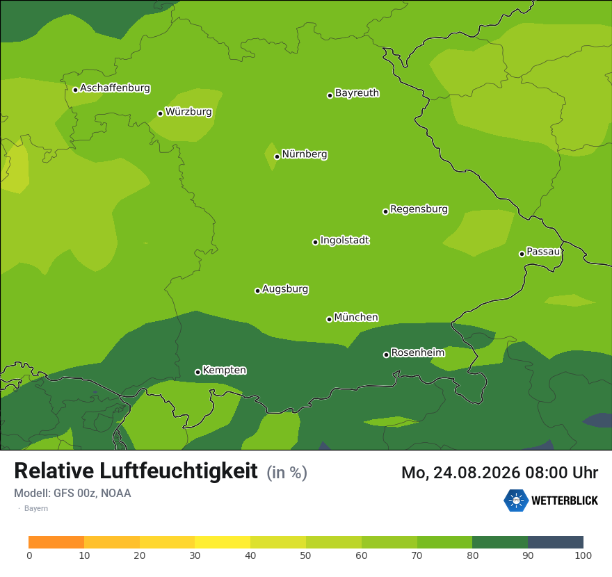 Modellkarte GFS – relhum – by