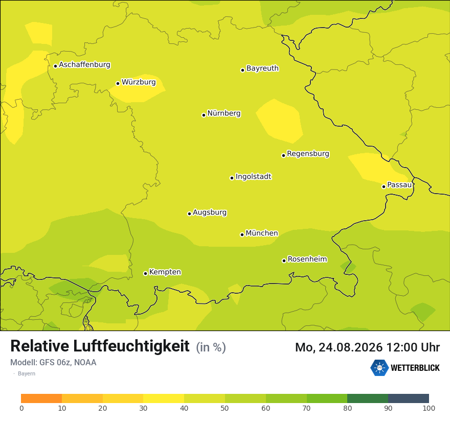 Modellkarte GFS – relhum – by