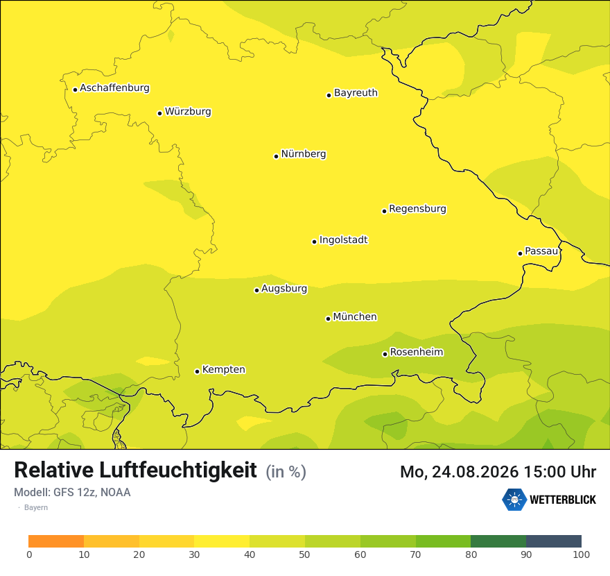 Modellkarte GFS – relhum – by