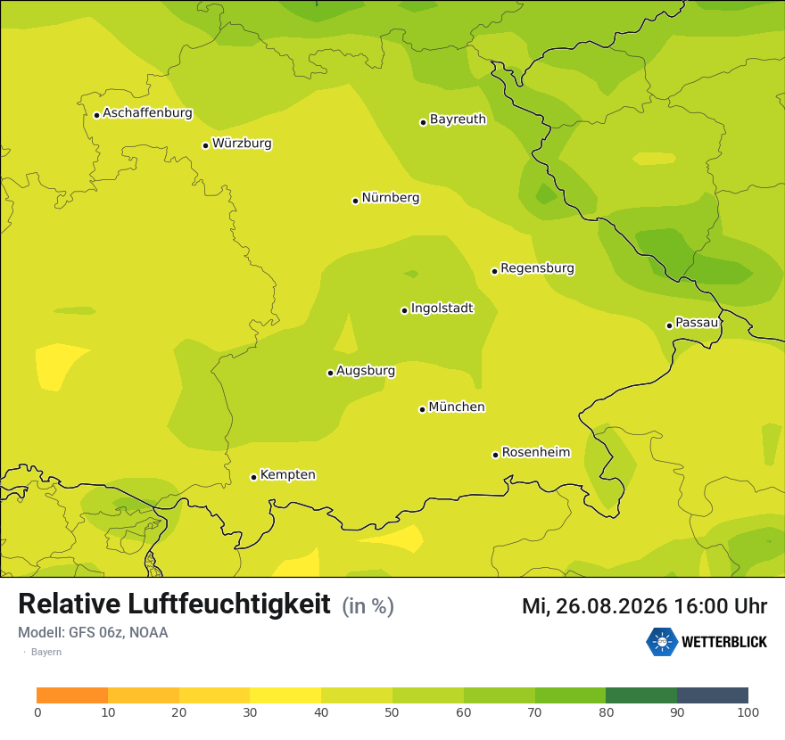 Modellkarte GFS – relhum – by