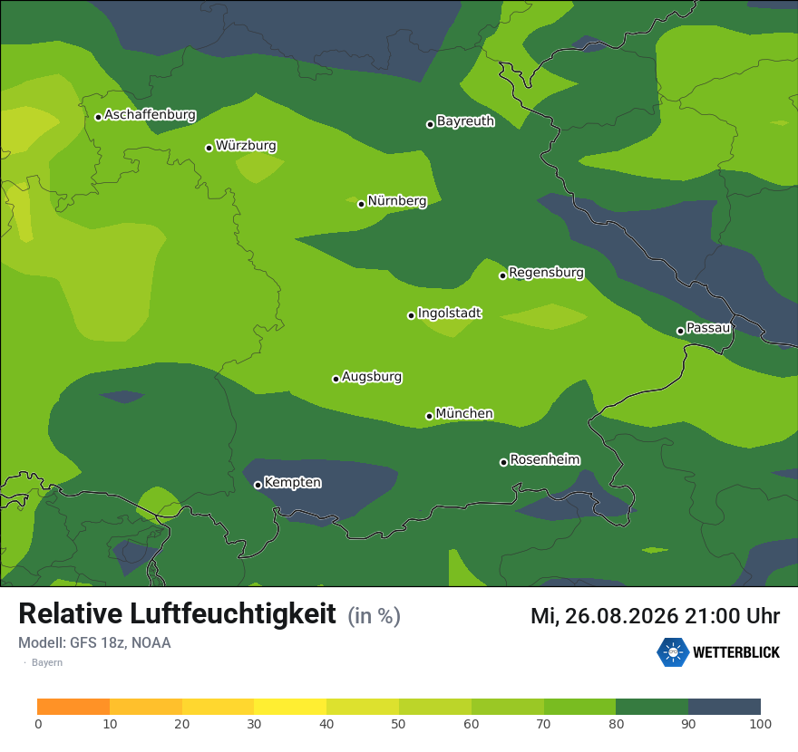 Modellkarte GFS – relhum – by