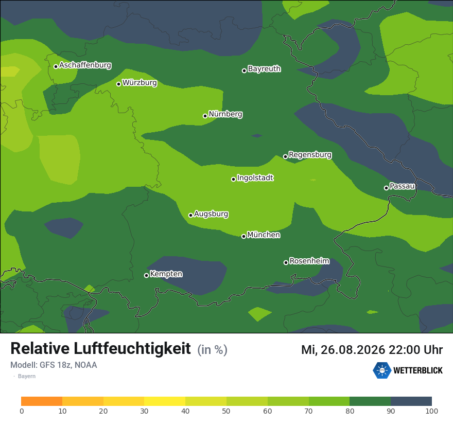 Modellkarte GFS – relhum – by