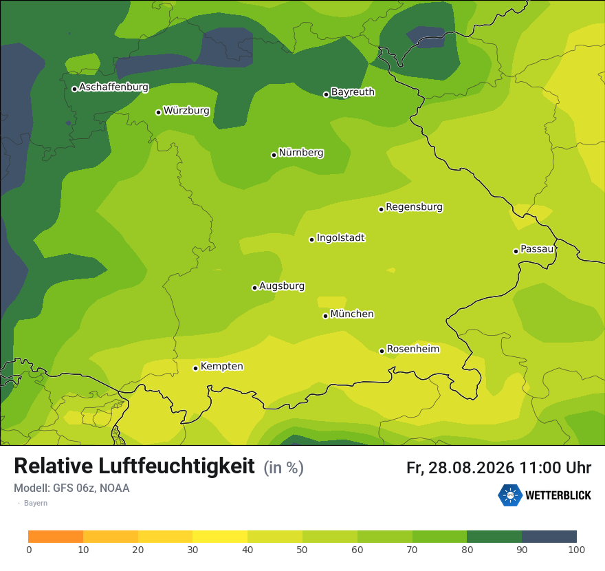 Modellkarte GFS – relhum – by