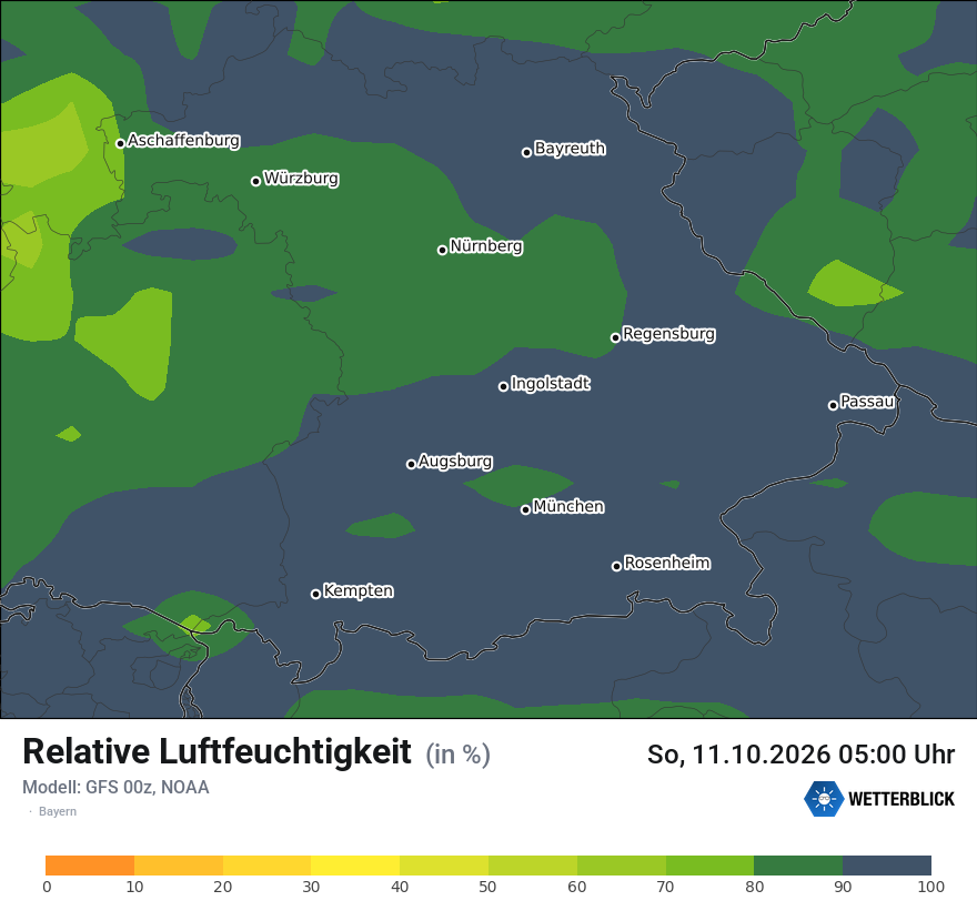 Modellkarte GFS – relhum – by