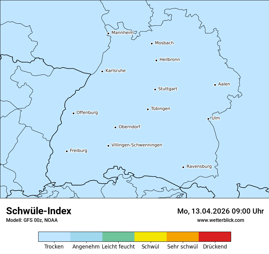 Modellkarte GFS – sui – bw