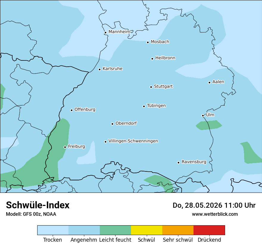 Modellkarte GFS – sui – bw