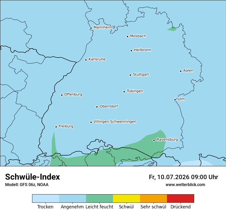 Modellkarte GFS – sui – bw
