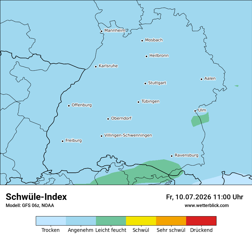 Modellkarte GFS – sui – bw
