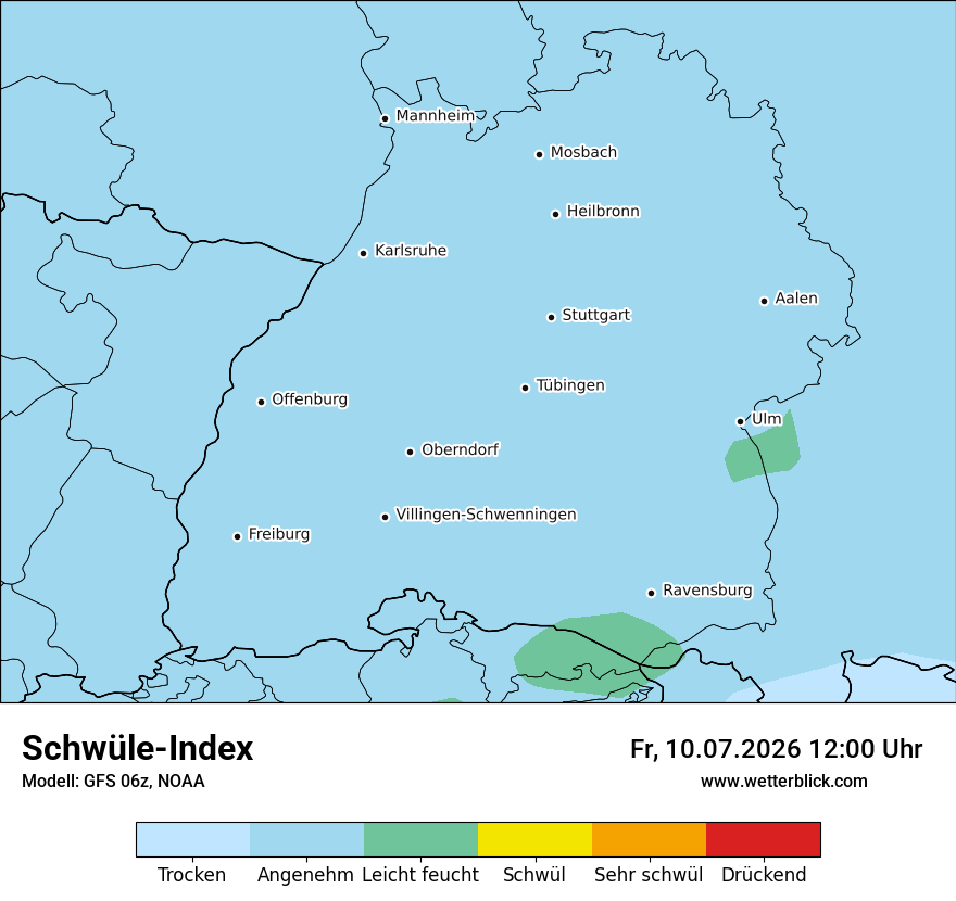 Modellkarte GFS – sui – bw