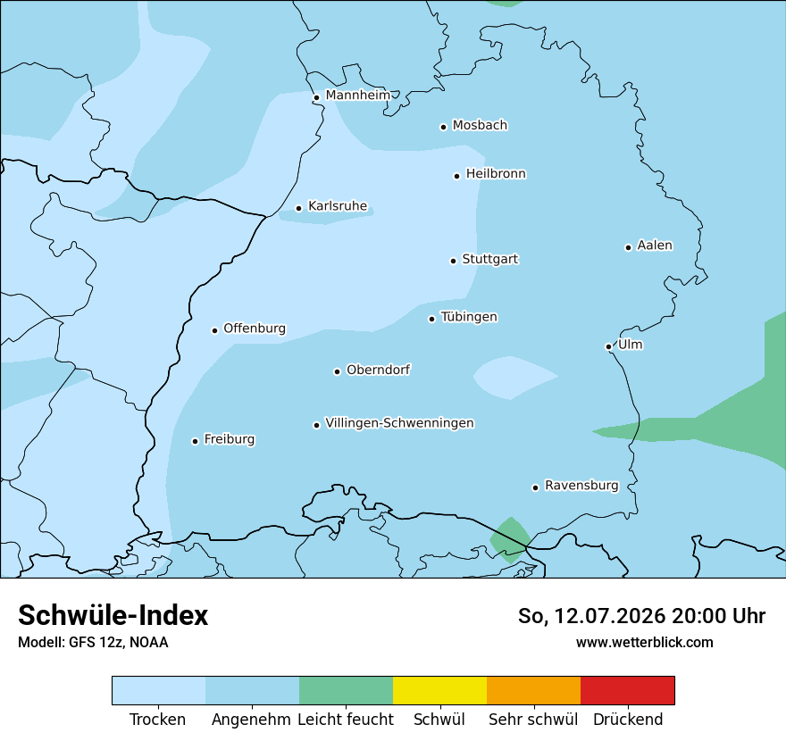 Modellkarte GFS – sui – bw