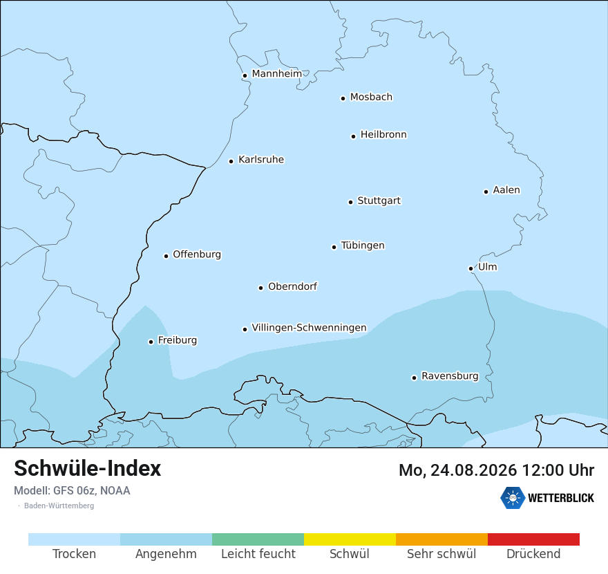 Modellkarte GFS – sui – bw