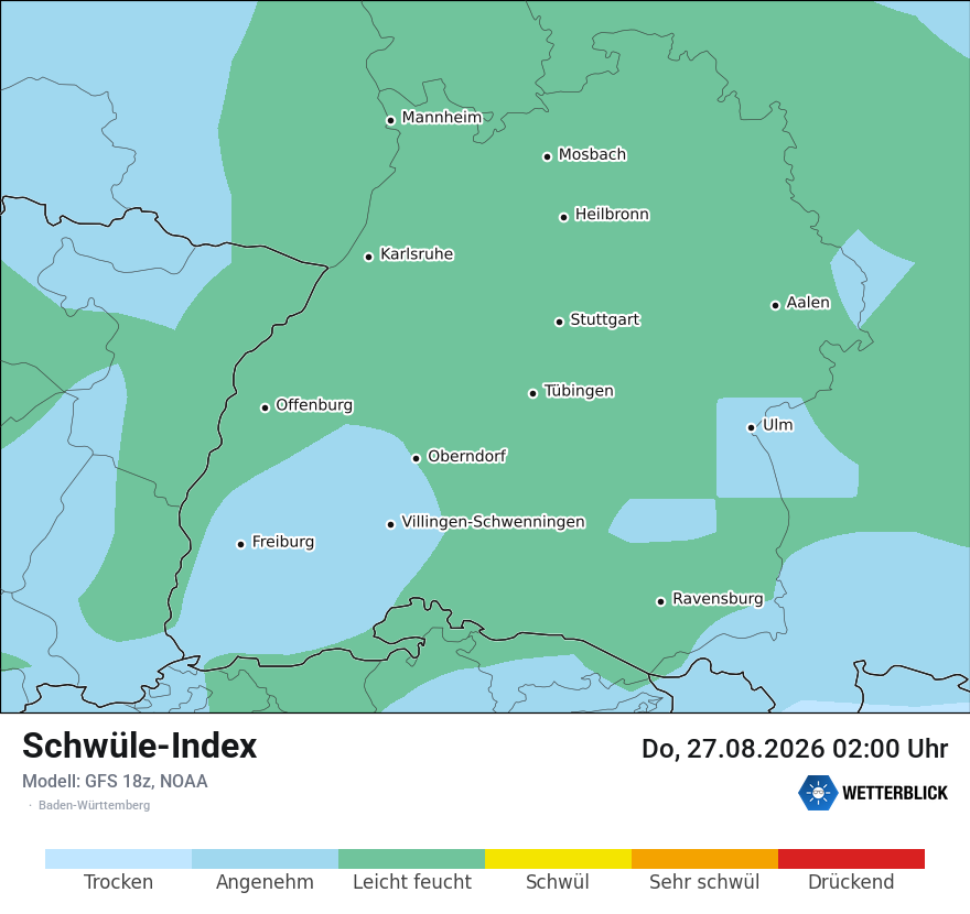 Modellkarte GFS – sui – bw