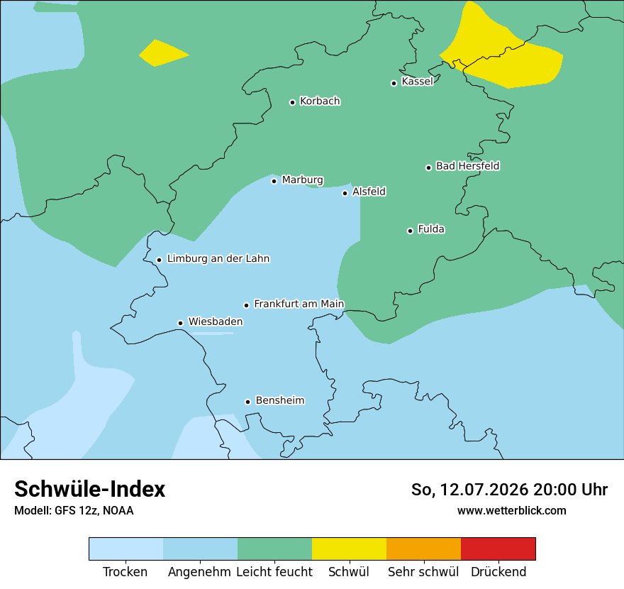 Modellkarte GFS – sui – he