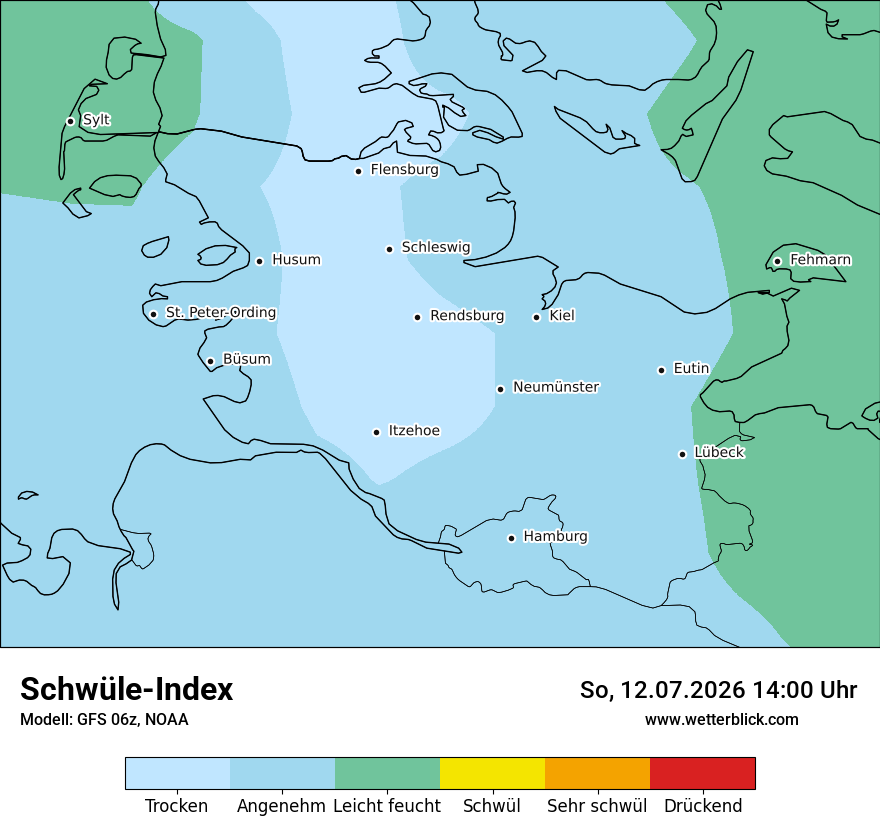 Modellkarte GFS – sui – sh
